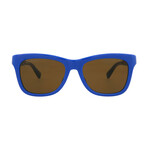 Balenciaga // Unisex Square-Rectangle Sunglasses // Blue + Brown