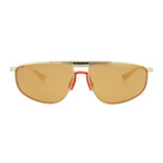 Gucci // Men's Aviator Sunglasses // Gold + Orange