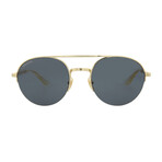 Gucci // Men's Round-Oval Sunglasses // Gold + Gray