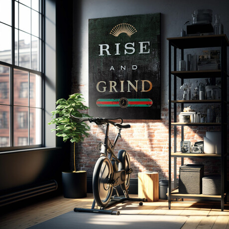 Rise And Grind (12"W x 18"H x 1.5"D)