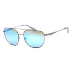 Armani Exchange // Men's Fashion AX2033S-600625 Sunglasses // Matte Gunmetal + Green Mirror Light Blue