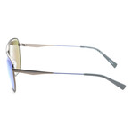 Armani Exchange // Men's Fashion AX2033S-600625 Sunglasses // Matte Gunmetal + Green Mirror Light Blue