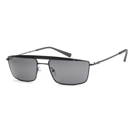 Armani Exchange // Men's Fashion AX2038S-600087 Sunglasses // Matte Black + Dark Gray