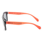 Armani Exchange // Men's Fashion AX4096SF-80786G Sunglasses // Matte Black-Red + Gray Mirror Black