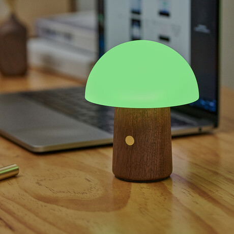 Alice Mushroom Lamp // Mini Natural Walnut Wood - Gingko Eco - Touch of  Modern