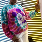 Men's Mickey Mouse Tie Dye Fleece (M)