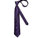 Spartan Handmade Silk Tie // Black + Magenta