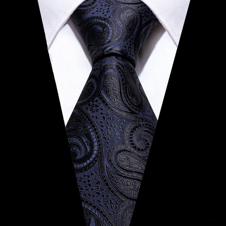 Hydra Handmade Silk Tie // Navy + Black