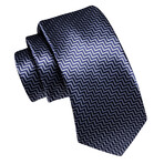 Comet Handmade Silk Tie // Navy + Silver