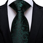 Socrates Handmade Silk Tie // Black + Green