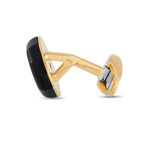Piaget // Men's 18K Yellow Gold Diamond + Onyx Cufflinks // Estate