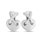 Chaumet // Ladies 18K White Gold Heart Clip-On Earrings // Estate