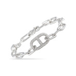 LB Exclusive // Ladies 18K White Gold Diamond Link Bracelet // 7.5" // New