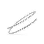 LB Exclusive // Ladies 14K White Gold Diamond Bangle Bracelet // 7" // New