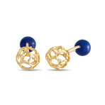 Chaumet // Men's 18K Yellow Gold Lapis Lazuli Cufflinks // Estate