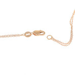 LB Exclusive // Ladies 18K Rose Gold Diamond Safety Pin Bracelet // 7.5" // New