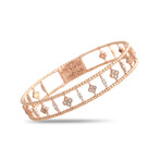 LB Exclusive // Ladies 14K Rose Gold Diamond Beaded Bracelet // 7.5" // New