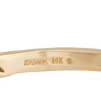 Kabana // Ladies 14K Yellow Gold Diamond + Mother of Pearl Bangle Bracelet // 7.5" // New