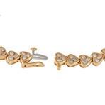 LB Exclusive // Ladies 14K Yellow Gold Diamond Heart Bracelet // 7.5" // New