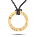 Bulgari // Ladies 18K Yellow Gold Circle Pendant Necklace // 24" // Estate