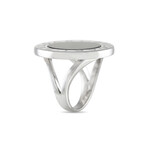 Bulgari // Ladies 18K White Gold Onyx Ring // Ring Size: 5.75 // Estate