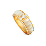 Van Cleef & Arpels // Ladies 18K Yellow Gold Diamond + Mother of Pearl Ring // Ring Size: 4.5 // Estate