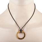 Bulgari // Ladies 18K Yellow Gold Circle Pendant Necklace // 24" // Estate