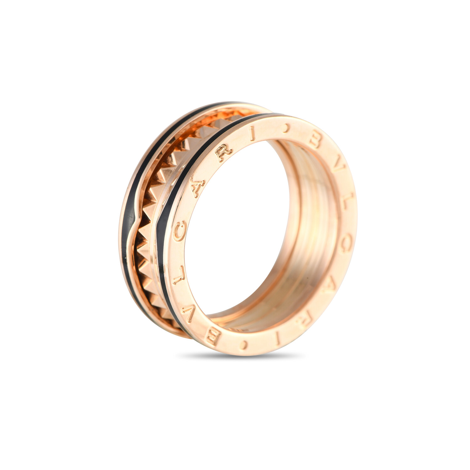 Bulgari // Men's B.Zero1 18K Rose Gold Band Ring // Ring Size: 10 ...