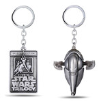 Star Wars Keychain Set // Trilogy Plaque + Boba Fett's Slave 1