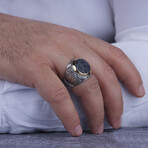 Micro Blue Stones Silver Ring (9)