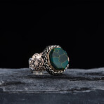 Vega Arizona Chalchuite  Stone Silver Ring (9)