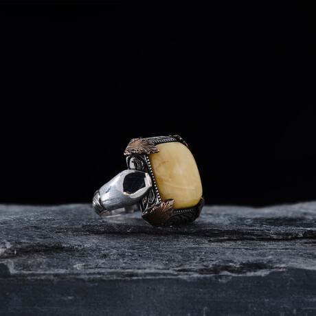 Yellow Agate Design Ring (9)