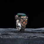 Vega Arizona Chalchuite  Stone Silver Ring (9)