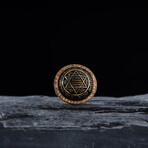 Seal of Solomon Design Ring Gold Plated (9)