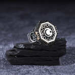 Star & Cressent Silver Ring (9)