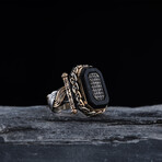 Onyx Stone Desing Silver Ring (9)