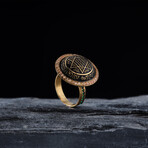 Seal of Solomon Design Ring Gold Plated (9)