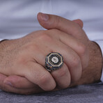 "None" Design Silver Ring (9)