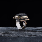Onyx Stone Desing Silver Ring (9)