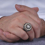 Star & Cressent Silver Ring (9)