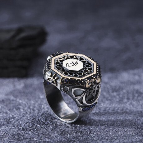 "None" Design Silver Ring (9)