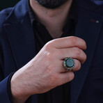 Vega Arizona Chalchuite  Stone Silver Ring (9)