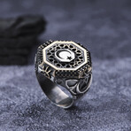 Star & Cressent Silver Ring (9)