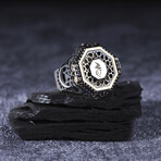 "None" Design Silver Ring (9)