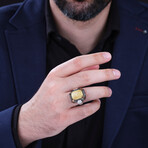 Yellow Agate Design Ring (9)