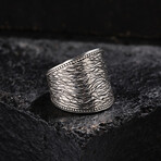 Wall Design Silver Ring (9)