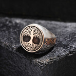 Tree of Life Design Silver Oval Ring (9)