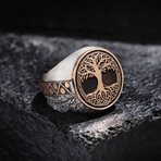 Tree of Life Design Silver Oval Ring (9)