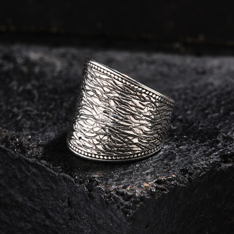 Wall Design Silver Ring (9)