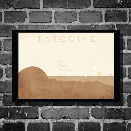 Star Wars Location // Tatooine Black Flamed (16"L x 12"H)